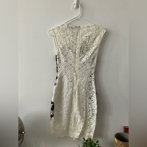 Zara Black & White Lace Dress - Picture 3 of 7